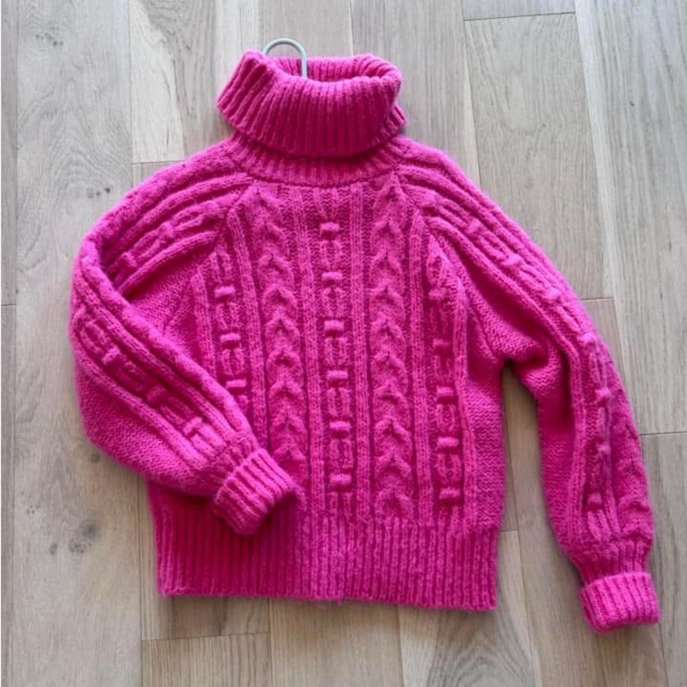 Target a new day Pink Cable Knit Turtleneck Sweater